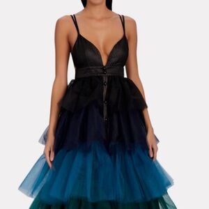 Kimberly Goldson tulle gown multi color
